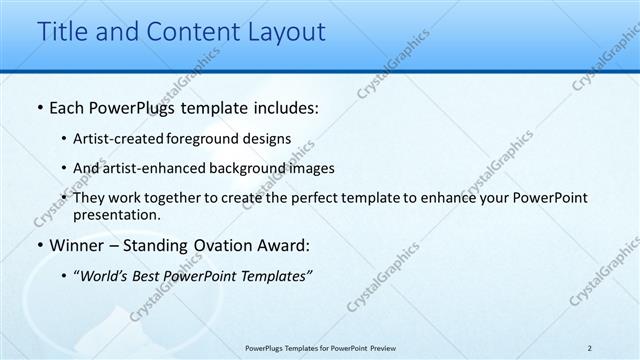 Title and Content presentation slide layout
