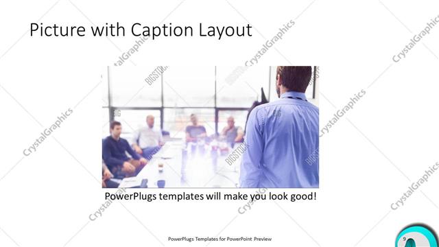 Picture with Caption presentation slide layout