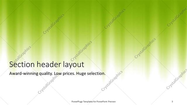 Section Header presentation slide layout