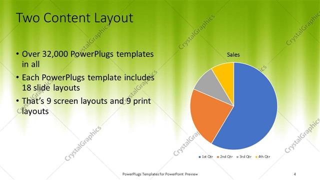Two Content presentation slide layout