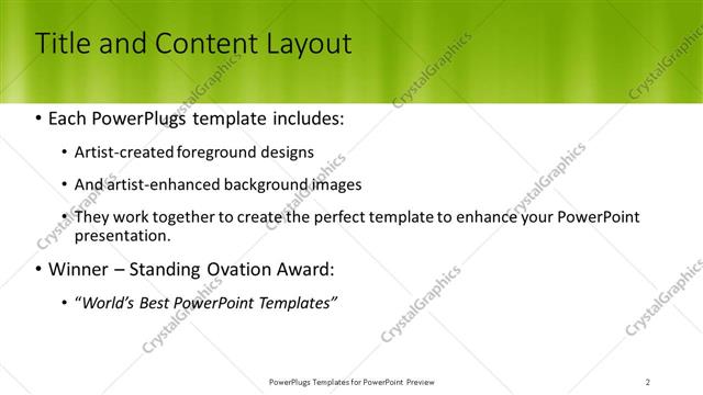 Title and Content presentation slide layout