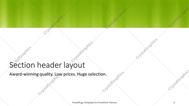 Section Header presentation slide layout