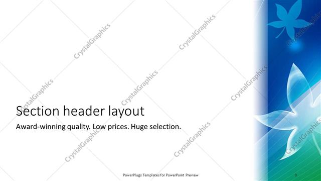 Section Header presentation slide layout