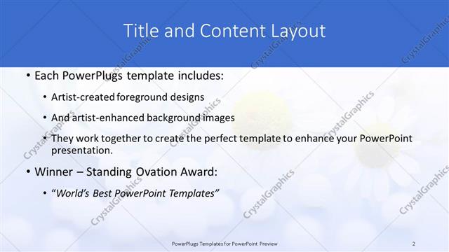 Title and Content presentation slide layout