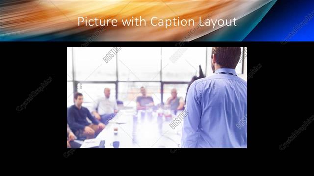 Picture with Caption presentation slide layout