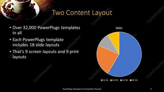 Two Content presentation slide layout