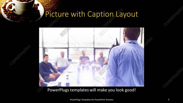 Picture with Caption presentation slide layout