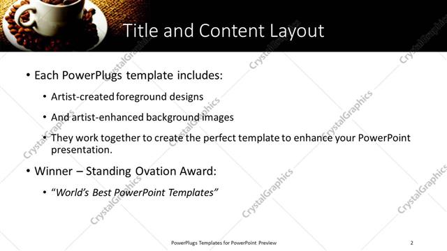 Title and Content presentation slide layout