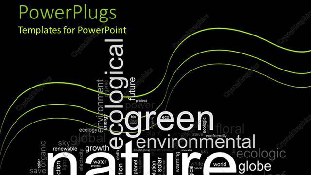  Presentation with awareness - White nature text with other white environmental awareness text