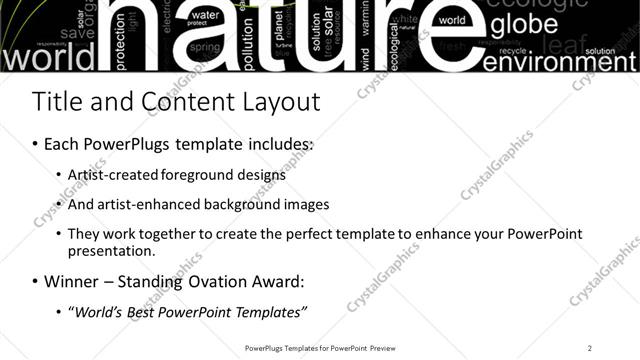 Title and Content presentation slide layout