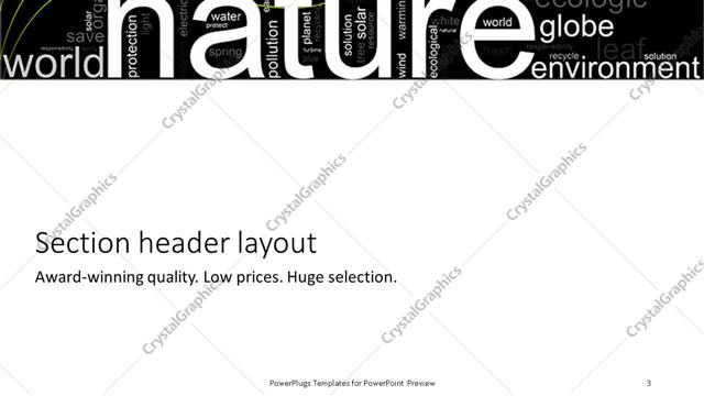 Section Header presentation slide layout