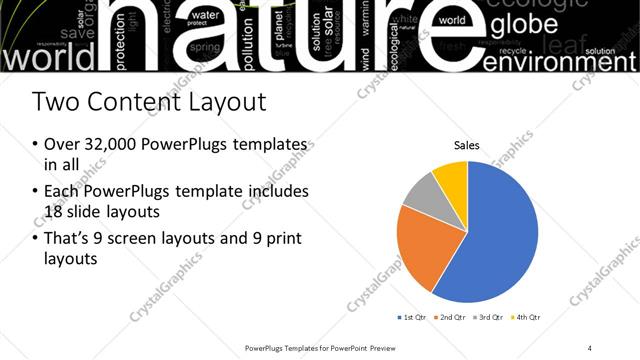 Two Content presentation slide layout