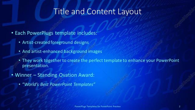 Title and Content presentation slide layout