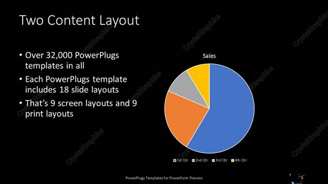 Two Content presentation slide layout