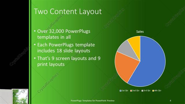 Two Content presentation slide layout