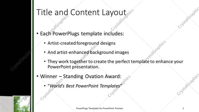 Title and Content presentation slide layout
