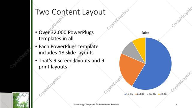 Two Content presentation slide layout