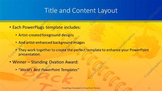 Title and Content presentation slide layout