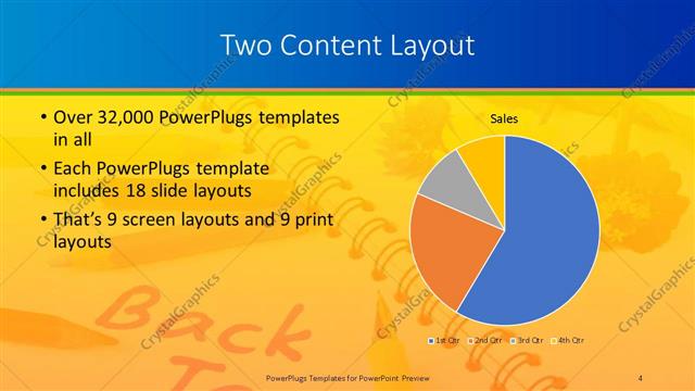 Two Content presentation slide layout