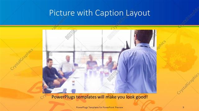 Picture with Caption presentation slide layout