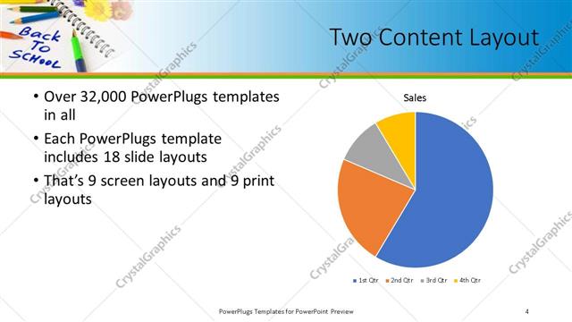 Two Content presentation slide layout