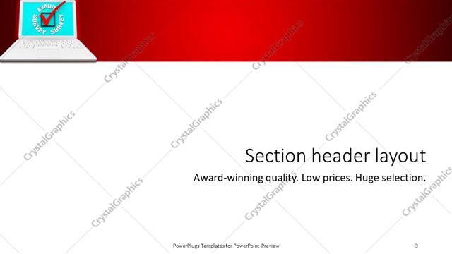 Section Header presentation slide layout