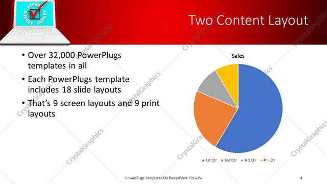 Two Content presentation slide layout