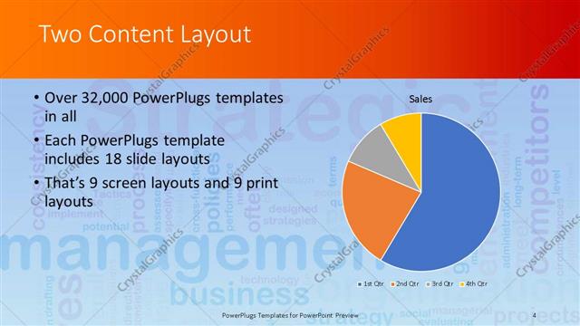 Two Content presentation slide layout