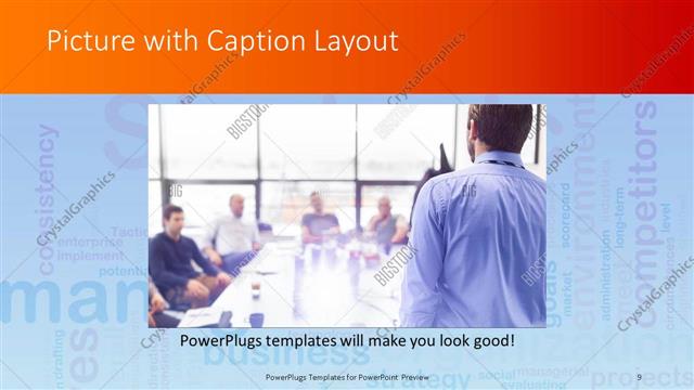 Picture with Caption presentation slide layout