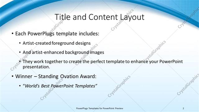Title and Content presentation slide layout