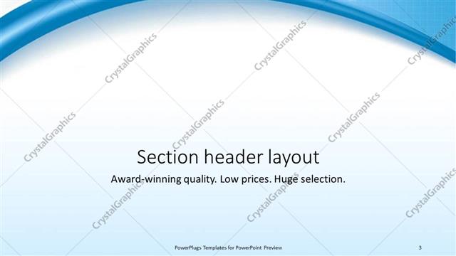 Section Header presentation slide layout
