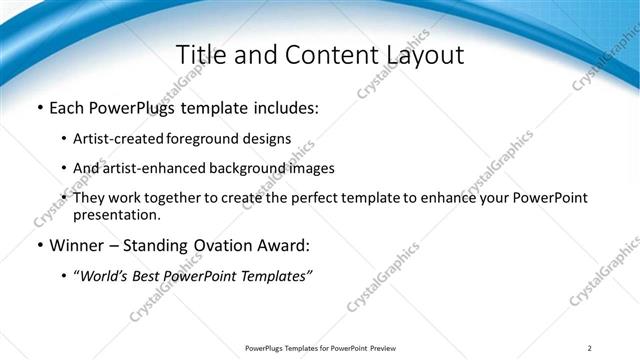 Title and Content presentation slide layout