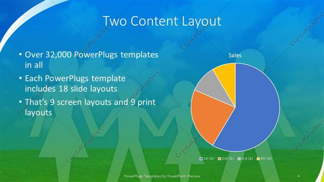 Two Content presentation slide layout