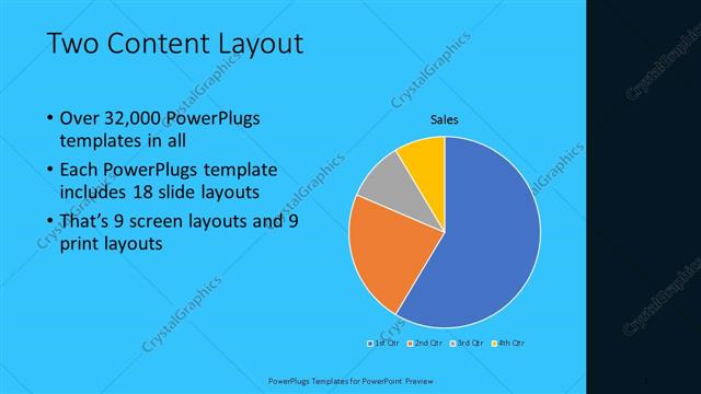 Two Content presentation slide layout