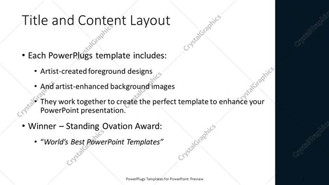 Title and Content presentation slide layout
