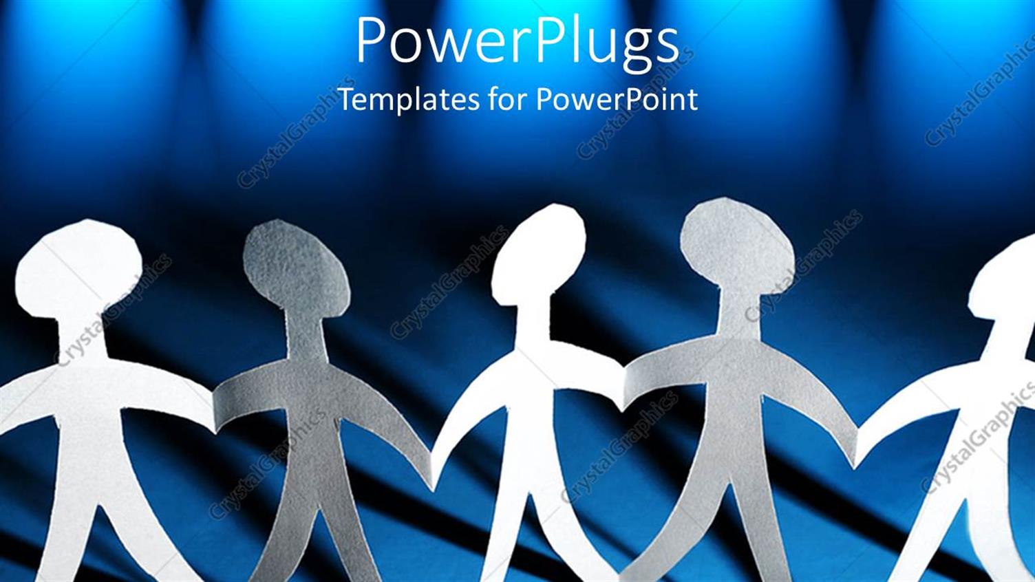 Featuring White Paper People Holding Hands on Blue Surface