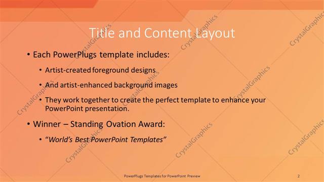 Title and Content presentation slide layout
