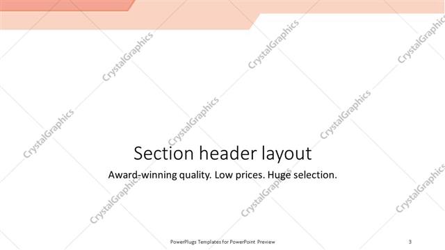 Section Header presentation slide layout