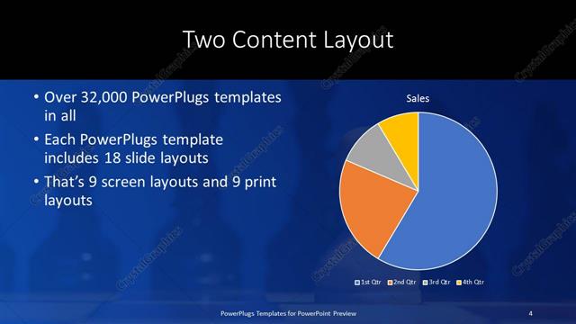 Two Content presentation slide layout