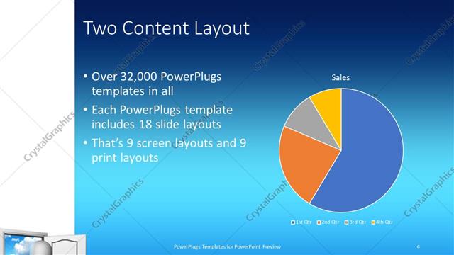 Two Content presentation slide layout