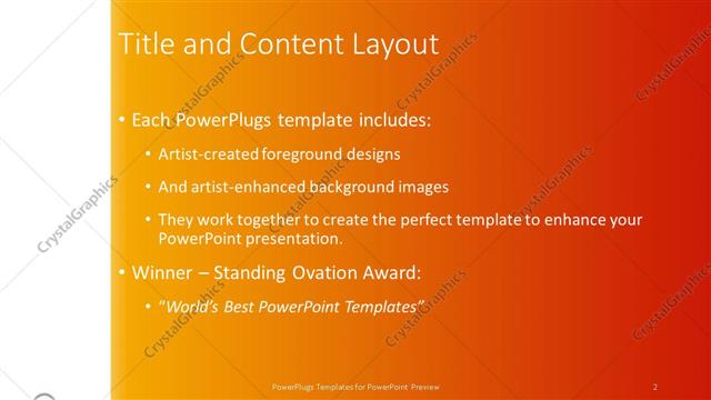 Title and Content presentation slide layout
