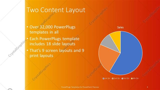 Two Content presentation slide layout