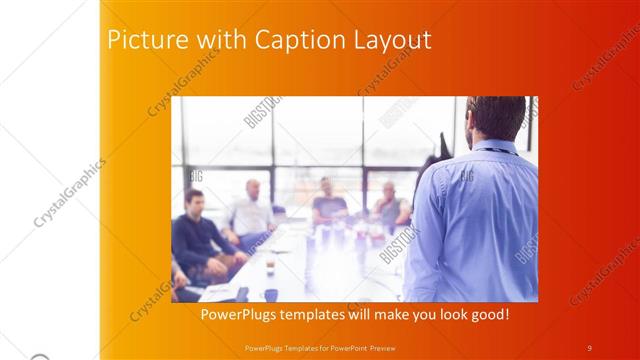Picture with Caption presentation slide layout