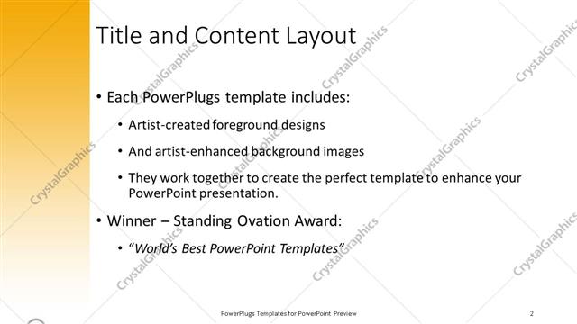 Title and Content presentation slide layout