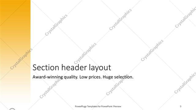 Section Header presentation slide layout