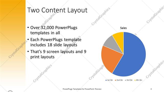 Two Content presentation slide layout