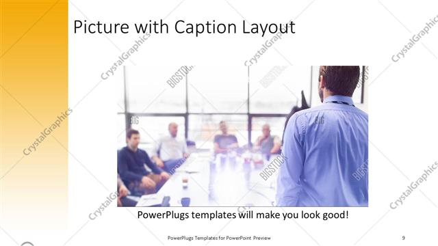 Picture with Caption presentation slide layout