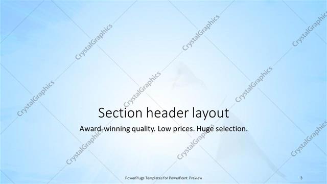Section Header presentation slide layout