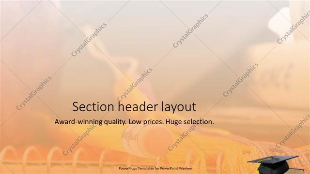 Section Header presentation slide layout