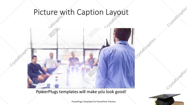 Picture with Caption presentation slide layout